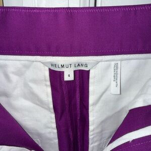 Helmut Lang Violet and White Skirt